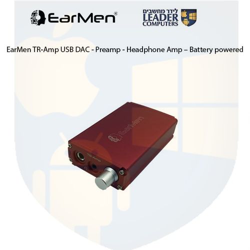 מגבר אוזניות EarMen TR-amb HI-res וכבל ממיר כניסה מ- USB ליציאה ל- PL3.5, 6.3 mm Stereo