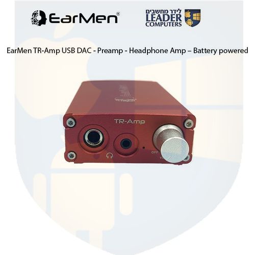 מגבר אוזניות EarMen TR-amb HI-res וכבל ממיר כניסה מ- USB ליציאה ל- PL3.5, 6.3 mm Stereo