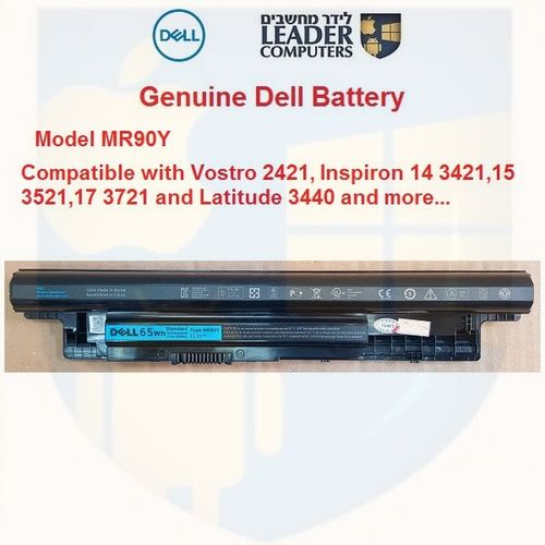 סוללה מקורית למחשב נייד דל | DELL Vostro 2421 | Inspiron 14 | Latitude 3440 | דגם MR90Y