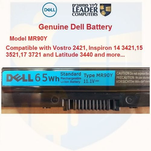 סוללה מקורית למחשב נייד דל | DELL Vostro 2421 | Inspiron 14 | Latitude 3440 | דגם MR90Y