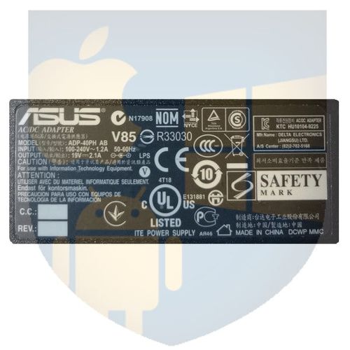 מטען מקורי למחשב נייד אסוס Asus 19V 2.1A – 40W