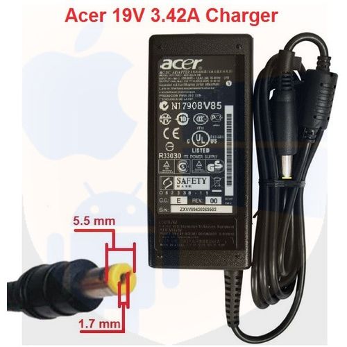 מטען מקורי למחשב נייד אייסר Acer 19V 3.42A – 65W