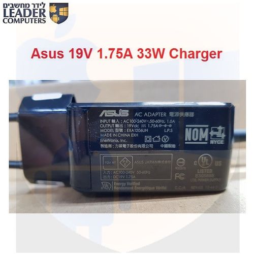 מטען מקורי למחשב נייד אסוס | Asus X205, E200, TP200 | 19V 1.75A – 33W