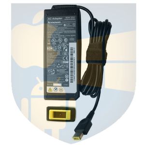 מטען מקורי למחשב נייד לנובו 20V 4.5A 90W עם תקע מלבני Lenovo Charger