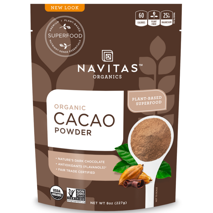 אבקת קקאו אורגנית | מכיל 227 גרם | Navitas Organics פוקה