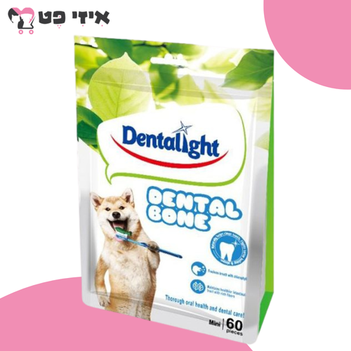 דנטלייט חטיף עלה דנטלי S לכלב 540 גרם 60 יח' Dentalight