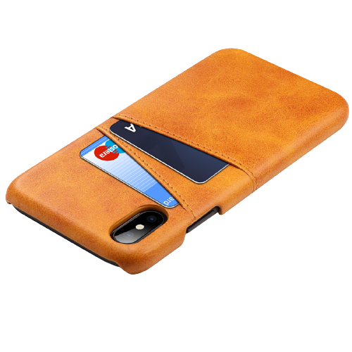 כיסוי עור איכותי לאייפון אקס אס | צבע חום בהיר | כיסוי עור לסמארטפון | Leather Cover IPhone XS אפל | Apple