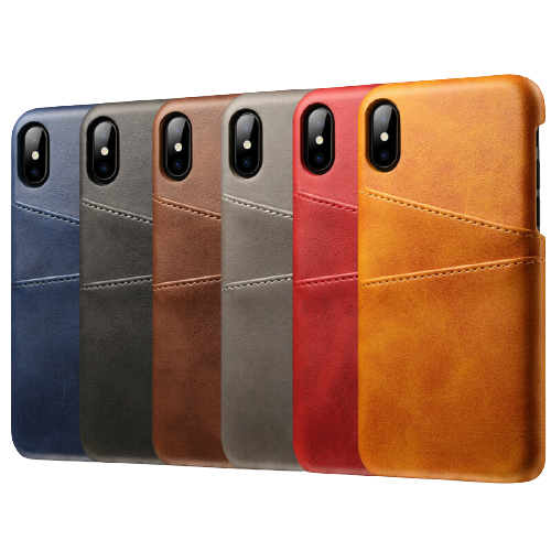 כיסוי עור איכותי לאייפון אקס אס | צבע חום בהיר | כיסוי עור לסמארטפון | Leather Cover IPhone XS אפל | Apple