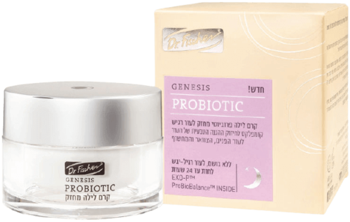 GENESIS PROBIOTIC | קרם לילה | מכיל 50 מ"ל | מחזק עור רגיש | ללא בושם | לחות עד 24 שעות |  ד"ר פישר | Dr. Fischer