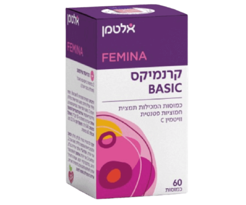 קרנמיקס בייסיק | מכיל 60 כמוסות | תמצית חמוציות פטנטית פלוס ויטמין C | תכולה גבוהה של נוגדי חמצון וחומרים מזינים  אלטמן | ALTMAN