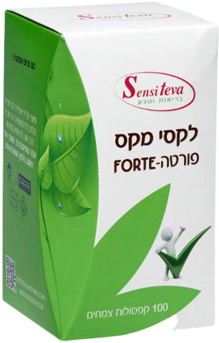 לקסי מקס פורטה | כמוסות צמחים ומגנזיום | תוסף תזונה | מכיל 100 כמוסות | כשר פרווה |  סנסי טבע | Sensi Teva