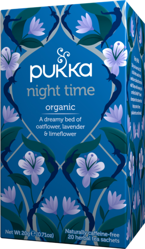 חליטת צמחים אורגנית | NIGHT TIME | נייט טיים | מכיל 20 שקיקים | פוקה | PUKKA