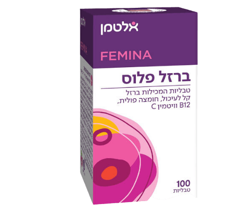 מבצע שישיה | אלטמן | ברזל פלוס | 600 טבליות | FEMINA | Vegan Friendly | ללא גלוטן | IRON PLUS | כשר פרווה | בנוסף מכיל גם חומצה פולית B12 וויטמין C | אלטמן | ALTMAN