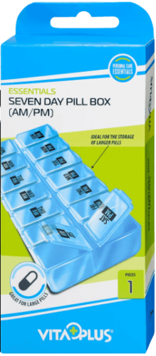 Seven day pill box | קופסת תרופות לשבוע | (AM/PM) | יום/לילה