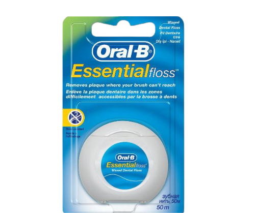 חוט דנטלי מנטה עם שעווה - 50 מטר - ORAL -B