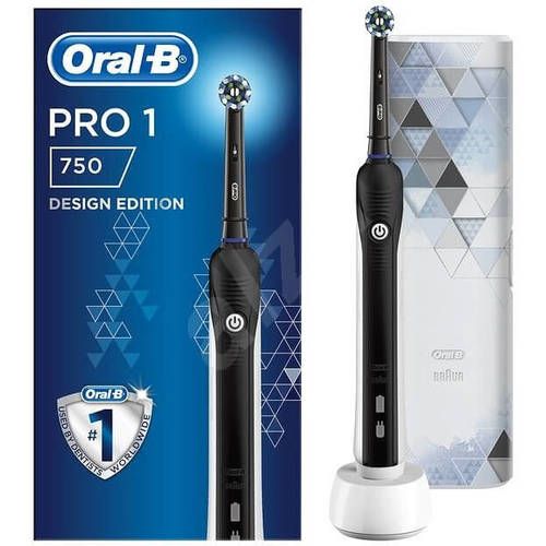 אורל בי פרו | Oral-B Pro 750 | שחור + נרתיק לנסיעות Oral B | אורל בי 