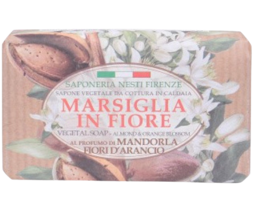 סבון מרסיי שקד פריחת תפוז ואלוורה Marsiglia In Fiore Vegetal Soap