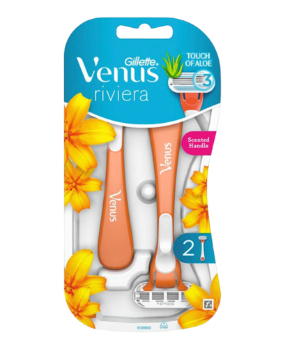 ג'ילט | ונוס | ריביירה סכיני גילוח חד פעמיים עם אלוורה ג'ילט | Gillette