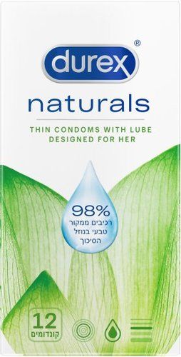 מארז קונדומים | Durex Naturals | מכיל 12 יחידות דורקס | Durex