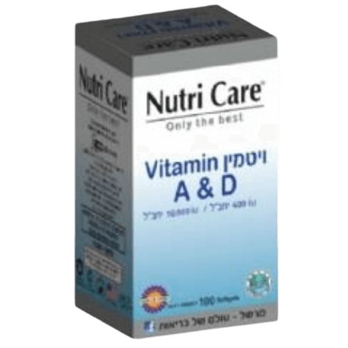 ויטמין A + D - נוטרי קר מכיל 100 כמוסות נוטרי קר | Nutri Care