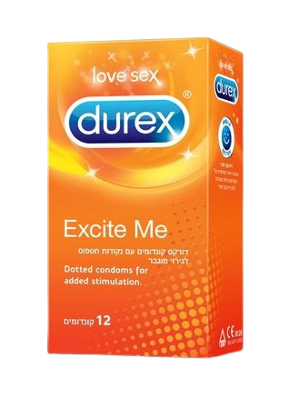 Excite Me | קונדומים | עם נקודות חספוס | לגירוי מוגבר | 12 יח