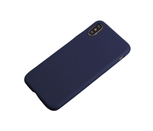מגן סיליקון איכותי לאייפון אקס אס מקס | צבע כחול נייבי | כיסוי סיליקון לסמארטפון | Silicone Case IPhone XS-MAX Navy Blue אפל | Apple