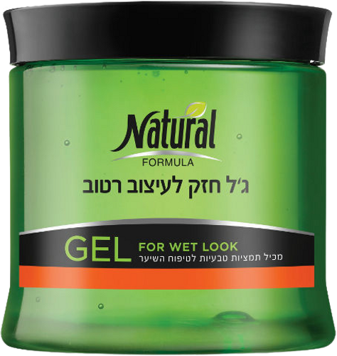 ג'ל חזק | לעיצוב רטוב | מכיל תמציות ממקור צמחי | לטיפוח השיער | מכיל 500 מ