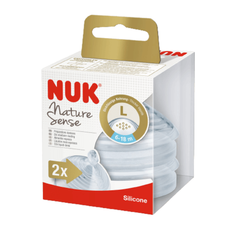 זוג פטמות NUK Nature Sense | לגילאי 6-18 חודשים L | נוק | NUK