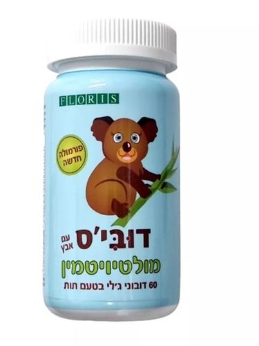 דובי'ס - מולטיויטמין עם אבץ | 60 דובוני ג'לי בטעם תות | פלוריש הדס | Floris Hadas