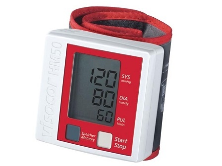 מד לחץ דם ודופק לפרק כף היד Visocor HM50