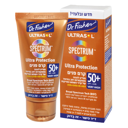 קרם פנים | להגנה מהשמש | ספקטרום | +SPF50 | אולטרסול | מכיל 50 מ