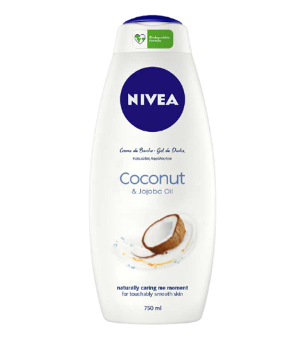 תחליב רחצה בניחוח קוקוס עדין | מועשר בשמן חוחובה טבעי | מכיל 750 מ