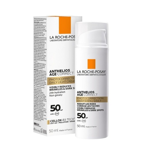 קרם יום קליל המסייע בתיקון סימני הזדקנות 50 SPF | מכיל 50 מ"ל | ANTHELIOS AGE CORRECT  לה רוש פוזה | LA ROCHE POSAY 