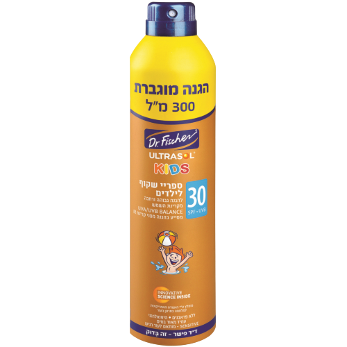 אולטרסול | ספריי הגנה מהשמש שקוף לילדים | 30 SPF | מכיל 300 מ