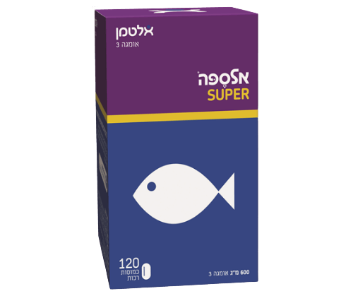 אלספה סופר | אומגה 3 | עוצמה כפולה | 120 כמוסות | אלטמן | ALTMAN