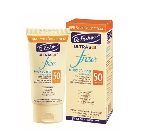 אולטרסול FREE | קרם ג'ל אנטי אייג'ינג לפנים | SPF50 | ללא שמנים | מכיל 50 מ