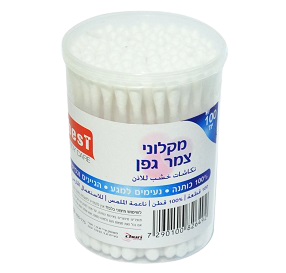 מקלוני צמר גפן | בקופסא | 100 יח