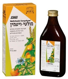 מולטי ויטמין | מכיל 250 מ"ל | ללא תוספת אלכוהול וחומרים משמרים | בטעם פירות הדר | ללא גלוטן | גרמזה | GRAMSE