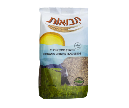 תבואות - פשתן טחון אורגני - 350 גרם