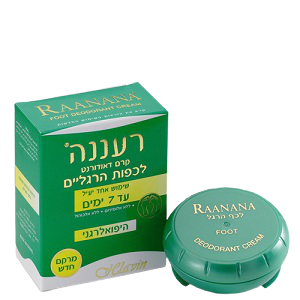 רעננה | קרם דאודורנט | לכפות הרגליים | 10 סמ"ק חלבין