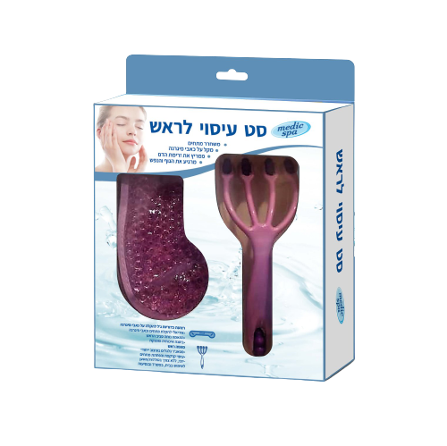 סט עיסוי לראש סגול  מדיק ספא | Medic Spa