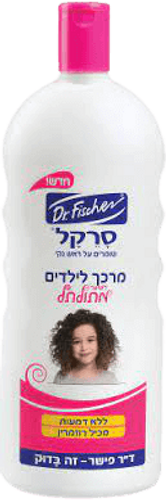 דר פישר | מרכך לילדים סרקל | שמורים על ראש נקי | לשיער מתולתל | מכיל 1 ליטר ד