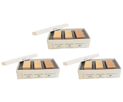 שלישיית מיני סבון טבעיים | מבית ג'מילה | 3 יחידות סבתא ג'מילה | Grandma Jamila