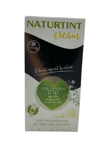 צבע לשיער | 5N | קרם | NATURTINT | ללא PPD | ללא אמוניה נטורטינט | NATURTINT