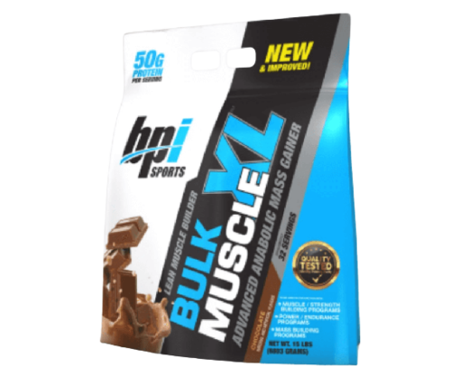 מאס גיינר בי.פי.איי בטעם שוקולד | BPI BULK MUSCLE XL CHOCOLATE | מכיל 32 מנות הגשה | 6.803 ק