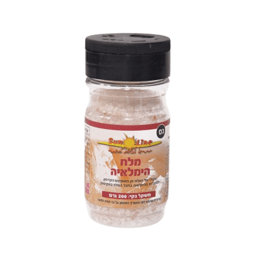 מלח גס מיובש עשיר במגנזיום וסידן מההימלאיה |  200 גרם |  סאן ליין | Sun line