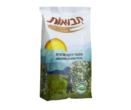 תבואות - אפונה ירוקה אורגנית - 500 גרם