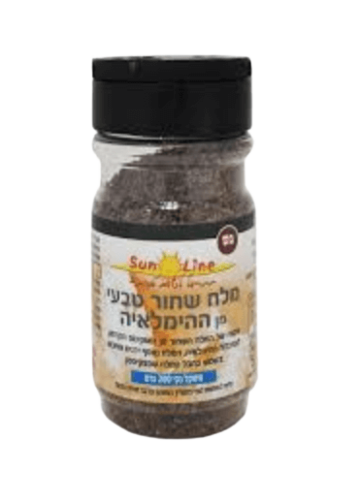 מלח ההימלאיה שחור דק מקור טבעי למינרלים | 200 גרם | סאן ליין | Sun line