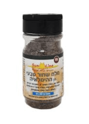 מלח ההימלאיה שחור דק מקור טבעי למינרלים | 200 גרם | סאן ליין | Sun line