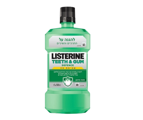 ליסטרין שטיפת פה | לריענון הפה והפחתת רובד החיידקים ( פלאק) | 500 מ